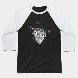 Flowers blooming heart Baseball T-Shirt